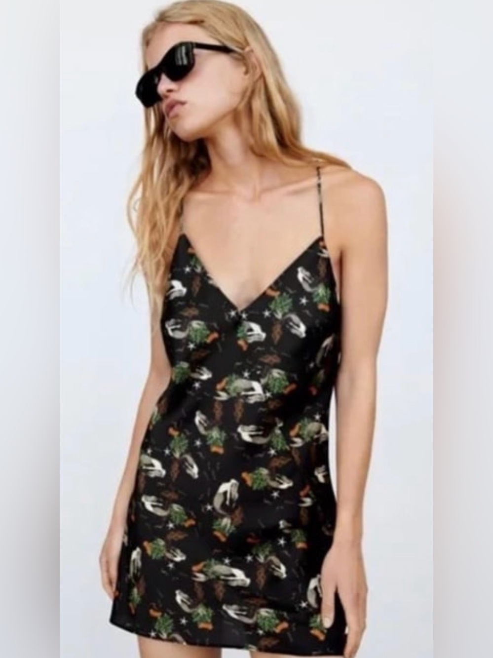 ZARA Mermaid Print Mini Dress Size S